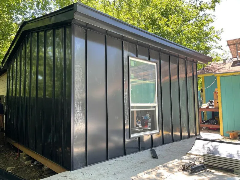 Black standing seam metal wall panels for Metal Roof Installation in Sevierville