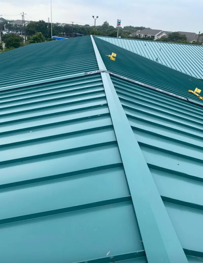Green commercial metal roof ridge and valley for Metal Roof Repair in Sevierville